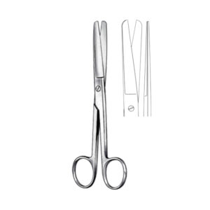 Standard operating Scissor, str., bl/bl,  10,5 cm , 4 1/2″