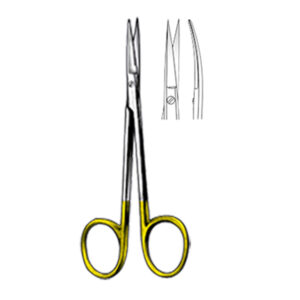 IRIS Scissors, curved, 11,5 cm/ 4 1/2″, sh/sh, TC