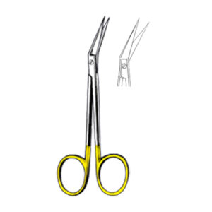 Scissors angled, straight, 11,5 cm/ 4 1/2″, sh/sh, TC