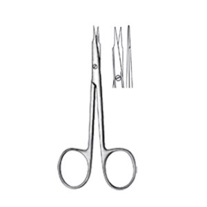 STEVENS tenotomy sciss. bl/bl, 10 cm, straight, With large rings