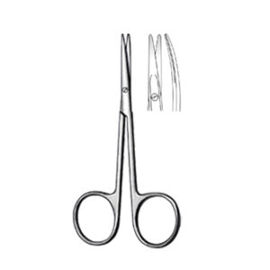 STRABISMUS Enucleation Scissors, 11 cm, slightly curved