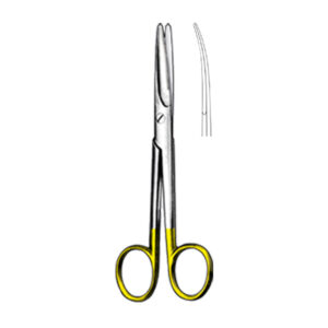 MAYO Scissor, curved, 23 cm/ 9″, bl/bl, TC