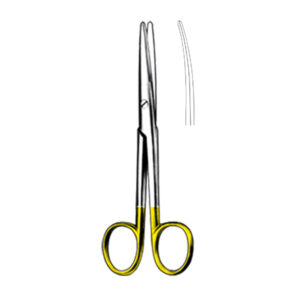MAYO-STILLE Scissor, curved, 15 cm/ 6″, bl/bl, TC