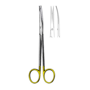 METZENBAUM-Lahey Scissors, curved, 14,5 cm/ 5 3/4″”, bl/bl, TC