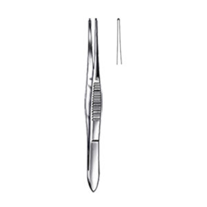 IRIS Micro Forcep,11,5cm, 4 1/2″, straight, 1:2 teeth