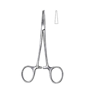 HALSEY  Needle Holder, 11cm,  4 1/4″,  smooth jaws,  delicate