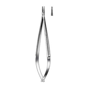 CASTROVIEJO Needle Holder,  serrated, 13,5 cm/ 5 1/2″, straight, without lock