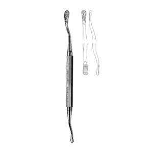 Miller-Colburn Bone File,  18 cm, 7 “, Double ended, plain/cross serrations, 5mm width