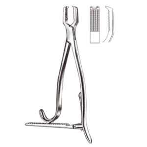 MINI KERN Bone Holding Forceps, 12,5 cm, with Ratchet