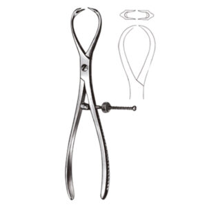 Patella Forceps,  17 cm,  speedlock, 2×2 teeth