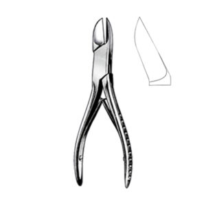 Liston Bone Cutting Forceps,  22 cm, angled on flat