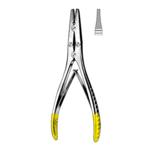 Flat Nose Pliers 18cm,  7″, Tc-Gold, Prallel grip, small