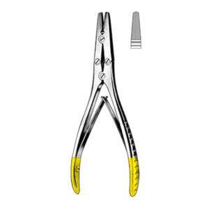 Flat Nose Pliers 18cm,  7″, Tc-Gold, Prallel grip, medium